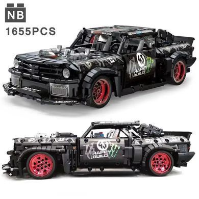 G478310-YCQC005 Конструктор гоночный автомобиль Ford Mustang Hoonicorn 1655 деталей серая картонная упаковка 20502214 фото