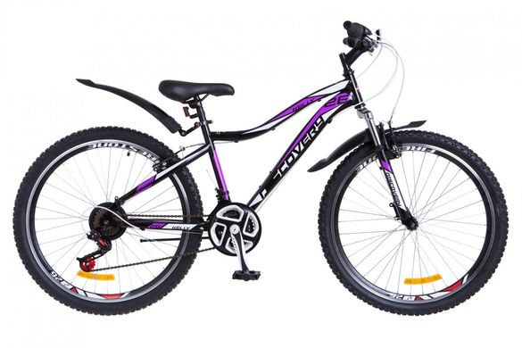 Велосипед 26 Discovery KELLY AM 14G Vbr рама-15 St черно-фиолетовый (м) с крылом Pl 2018 1890402 фото
