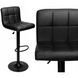 Барный стул со спинкой Bonro Bn-0106 черный с черным основанием 7000616 фото 3