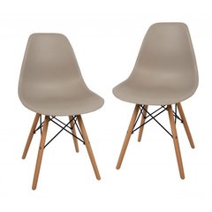 Крісло для кухні на ніжках Bonro В-173 Full Kd коричневе (2 шт) 7000667 фото