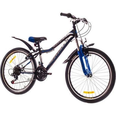 Велосипед 24 Formula FOREST AM 14G Vbr рама-12,5 St чёрно-синий с крылом Pl ST-EF500 2017 1890181 фото