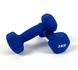 Гантели для фитнеса Neo-Sport 2 кг. x 2 шт., металл с виниловым покрытием (синий) 22600087 фото 4