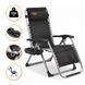 Усиленный шезлонг до 150 кг LEOBRO Zero Gravity Premium Brown Rattan (LB-1119) 22500086 фото 2