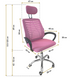 Кресло офисное Bonro B-6200 розовое 7000405 фото 10