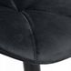 Барний стілець зі спинкою Bonro B-087 велюр чорне з чорною основою 7000617 фото 4