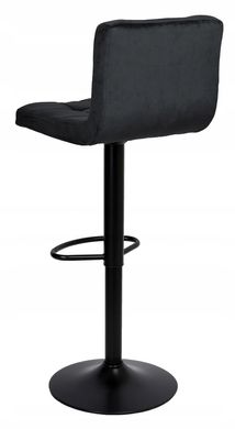 Барный стул Hoker Just Sit Monzo-Velvet- черный с черной ножкой 20200174 фото