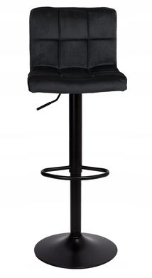 Барный стул Hoker Just Sit Monzo-Velvet- черный с черной ножкой 20200174 фото