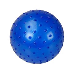 Мяч резиновый Bambi с шипами, 12 см (Синий) 21300543 фото