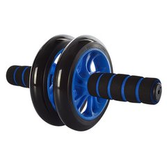 Тренажер колесо для мышц пресса MS 0872 диаметр 14 см (Синий) 21307156 фото