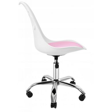 Кресло офисное, компьютерное Bonro B-881 белое с розовым сиденьем 7000312 фото