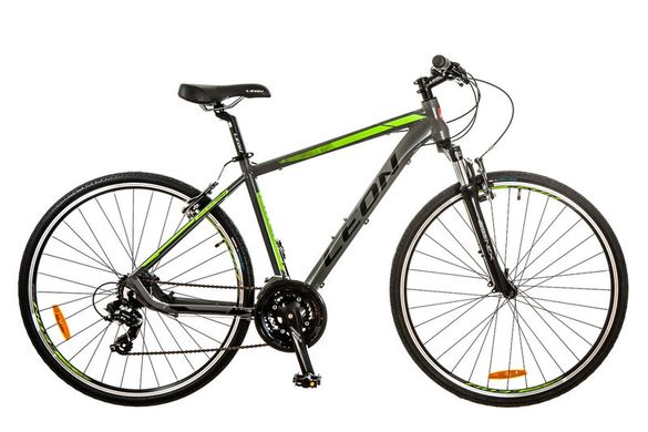 Велосипед 28 Leon HD-85 AM 14G Vbr рама-21 Al серо-зеленый (м) 2017 1890454 фото