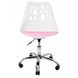 Крісло офісне, комп&apos;ютерне Bonro B-881 біле з рожевим сидінням 7000312 фото 8