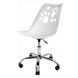 Крісло офісне, комп&apos;ютерне Bonro B-881 біле з рожевим сидінням 7000312 фото 3