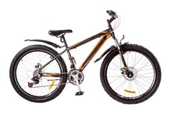 Велосипед 26 Discovery TREK AM 14G DD рама-15 St серо-черно-оранжевый (м) с крылом Pl 2017 1890032 фото