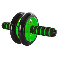 Тренажер колесо для мышц пресса MS 0872 диаметр 14 см (Зеленый) 21307157 фото