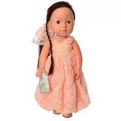 Лялька для дівчаток в сукні M 5413-16-2 інтерактивна (Pink) 21303914 фото
