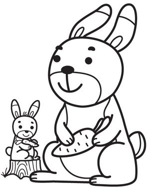Дитяча книга-розмальовка для малюків "Заєць" 403112 з підказкою 21307057 фото