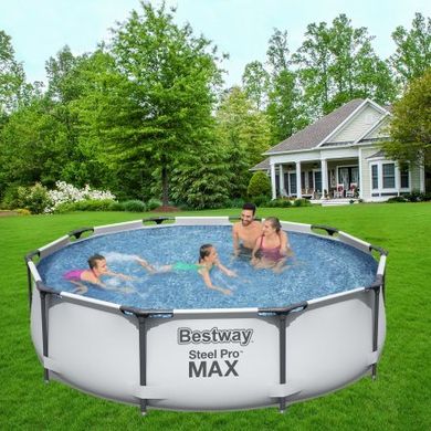 56408 Бассейн каркасный в комплекте Steel Pro MAX 3.05m x 76cm Pool Set с фильтр-насосом 20501202 фото