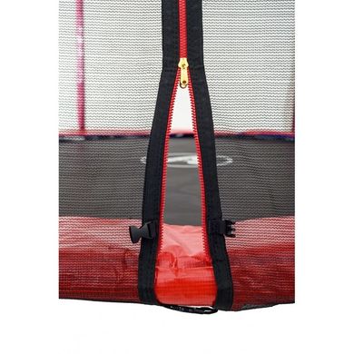 Батут Atleto 183 см з подвійними ногами з сіткою + драбинка червоний 7000169 фото