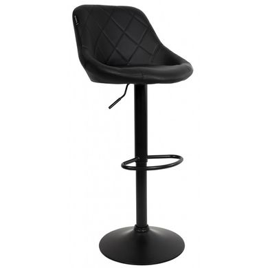 Барный стул со спинкой Bonro B-074 черный (черное основание) 7000095 фото