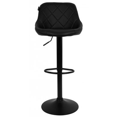 Барний стілець зі спинкою Bonro B-074 чорний (чорна основа) 7000095 фото