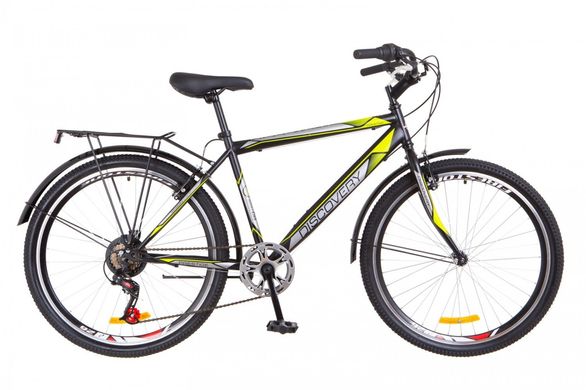 Велосипед 26 Discovery PRESTIGE MAN 14G Vbr рама-18 St черно-желтый (м) с багажником зад St, с крылом St 2018 1890405 фото