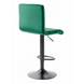 Барный стул со спинкой Bonro B-0106 велюр зеленый с черным основанием. 7000619 фото 6