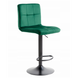 Барний стілець зі спинкою Bonro B-0106 велюр зелений з чорною основою 7000619 фото 2