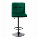 Барний стілець зі спинкою Bonro B-0106 велюр зелений з чорною основою 7000619 фото 4