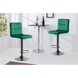 Барний стілець зі спинкою Bonro B-0106 велюр зелений з чорною основою 7000619 фото 7