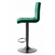 Барний стілець зі спинкою Bonro B-0106 велюр зелений з чорною основою 7000619 фото 5