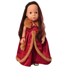 Інтерактивна лялька в сукні M 5414-15-2 з вивченням країн і цифр (Red) 21303915 фото