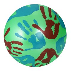 Мяч детский MS 3501, 9 дюймов, рисунок (ладошка), 60-65г, (Green) 21300545 фото