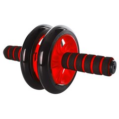 Тренажер колесо для мышц пресса MS 0872 диаметр 14 см (Красный) 21307158 фото