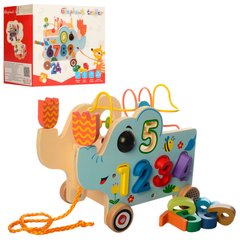 Детская развивающая игрушка на колесах MD 1256 деревянная 21307537 фото