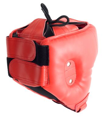 Шлем боксерский 1 (XL) открыт красный, кожа 1640348 фото