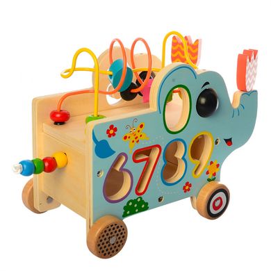 Дитяча розвиваюча іграшка на колесах MD 1256 дерев'яна 21307537 фото