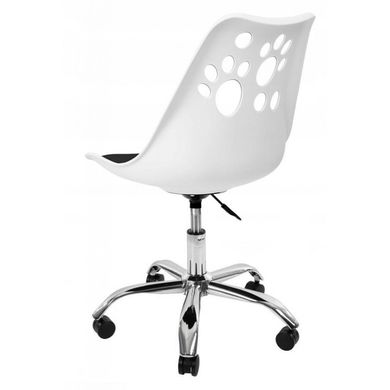Кресло офисное, компьютерное Bonro B-881 белое с черным сиденьем 7000314 фото