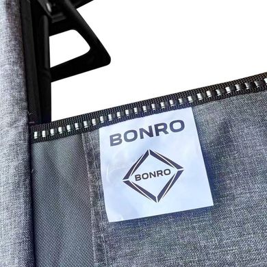 Шезлонг лежак Bonro B-006 темно-сірий + кишеня 7000698 фото