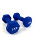 Гантели для фитнеса Neo-Sport 3 кг. x 2 шт., металл с виниловым покрытием (синие) 22600090 фото 2