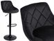 Барный стул со спинкой Bonro B-074 велюр черное с черным основанием 7000420 фото 2