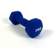 Гантели для фитнеса Neo-Sport 3 кг. x 2 шт., металл с виниловым покрытием (синие) 22600090 фото 3