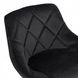 Барний стілець зі спинкою Bonro B-074 велюр чорне з чорною основою 7000420 фото 6