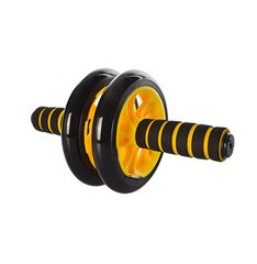 Тренажер колесо для мышц пресса MS 0872 диаметр 14 см (Желтый) 21307159 фото