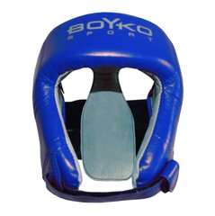 Шлем боксерский 2 (S) закрыт синий, кожа 1640349 фото