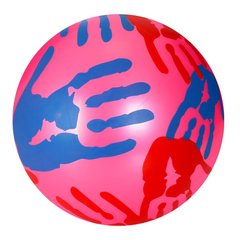 М'яч дитячий MS 3501, 9 дюймів, малюнок (долонька), 60-65г, (Pink) 21300546 фото