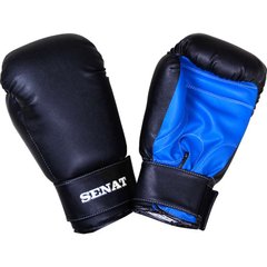 Перчатки боксерские 12 унций, кожзаменитель, черно-синие 1970071 фото