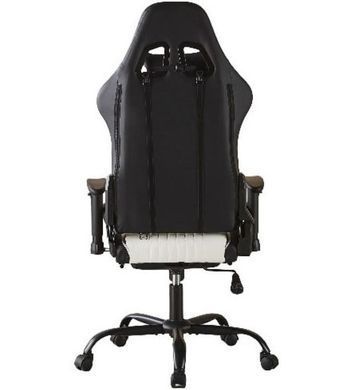 Игровое кресло Bonro 1002G-1 с подставкой для ног, белое 7001205 фото