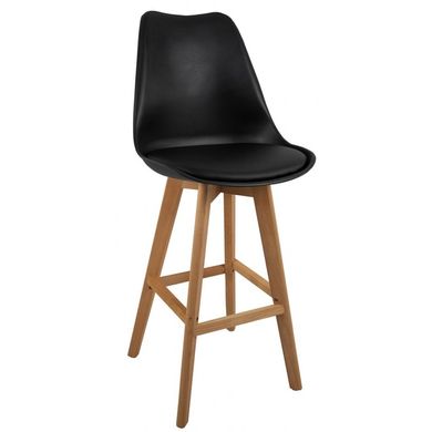 Барный стул со спинкой Bonro B-487 черный 7000097 фото