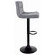 Барный стул со спинкой Bonro B-0106 велюр серый с черным основанием 7000421 фото 9